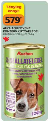 AUCHAN KEDVENC KONZERV KUTYAELEDEL