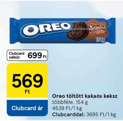 Oreo töltött kakaós keksz