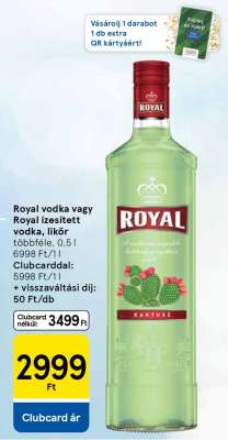 Royal vodka, vagy Royal ízesített vodka, likőr