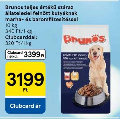 Brunos teljes értékű száraz állateledel felnőtt kutyáknak