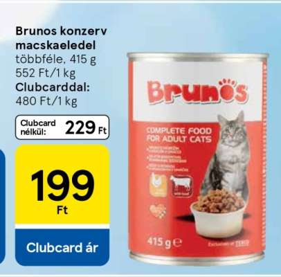 Brunos konzerv macskaeledel