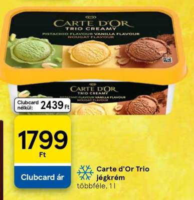 Carte d'Or Trio jégkrém