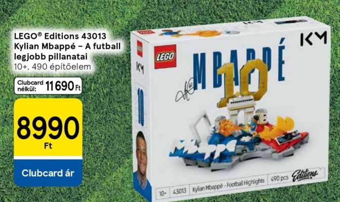 LEGO® Editions 43013 Kylian Mbappé – A futball legjobb pillanatai