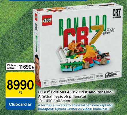 LEGO® Editions 43012 Cristiano Ronaldo – A futball legjobb pillanatai