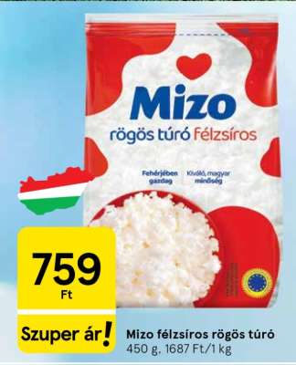 Mizo Félzsíros Rögös Túró