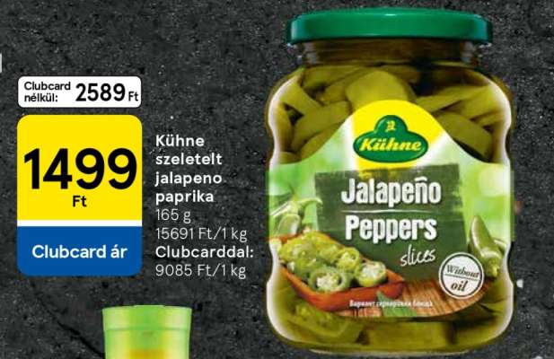 Kühne szeletelt jalapeno paprika