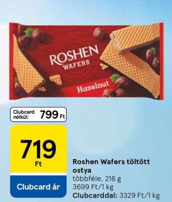 Roshen Wafers töltött ostya