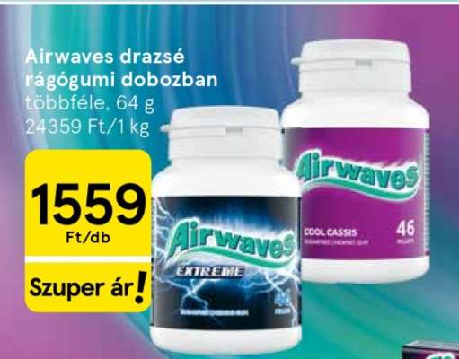Airwaves dražsé rágogumi dobozban