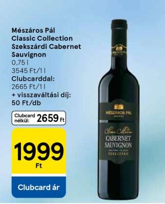 Mészáros Pál Classic Collection Szekszárdi Cabernet Sauvignon