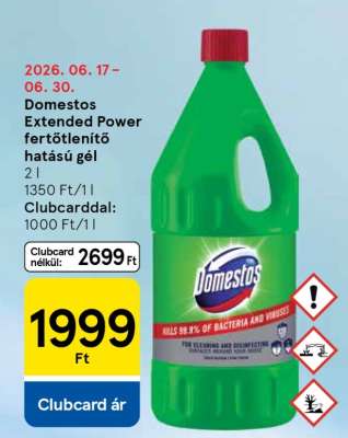 Domestos Extended Power fertőtlenítő hatású gél