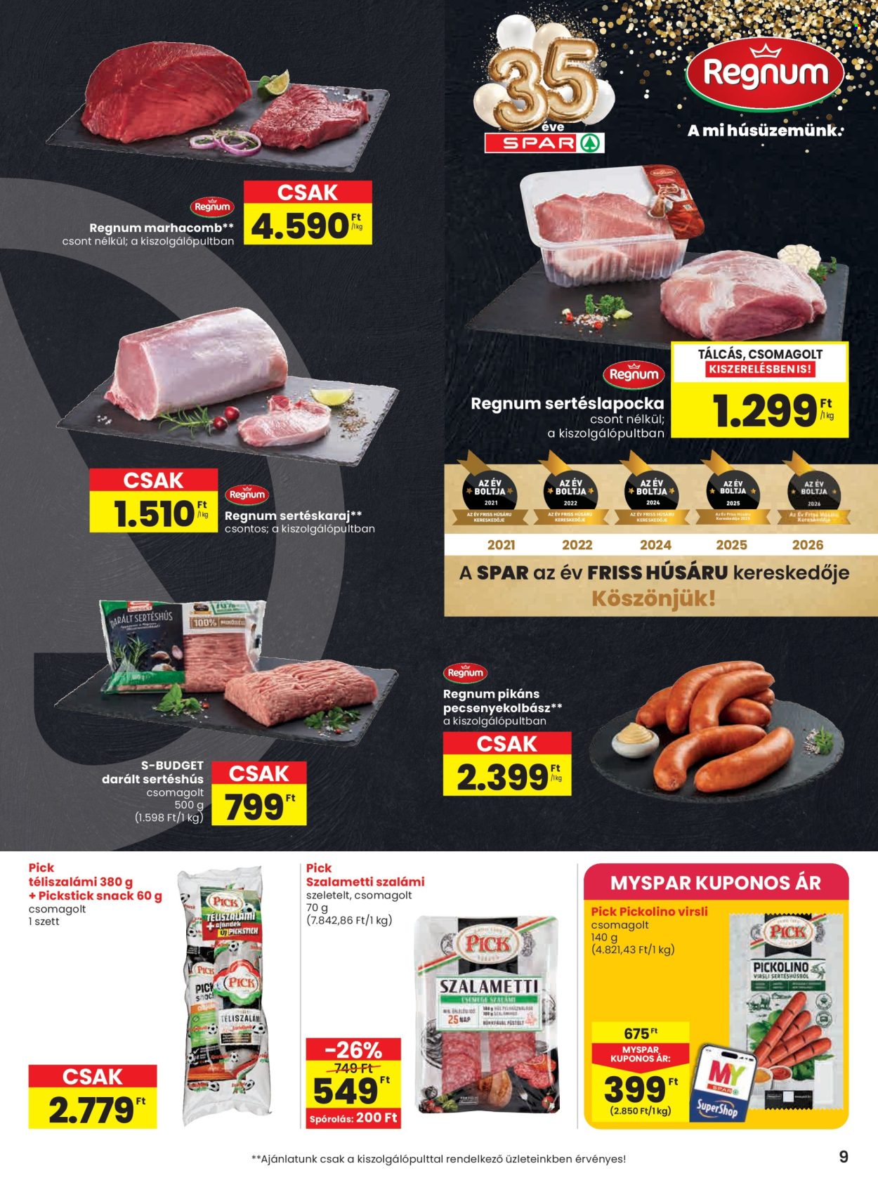 SPAR akciós újságok - 2026.06.25 - 2026.07.01. Oldal 9