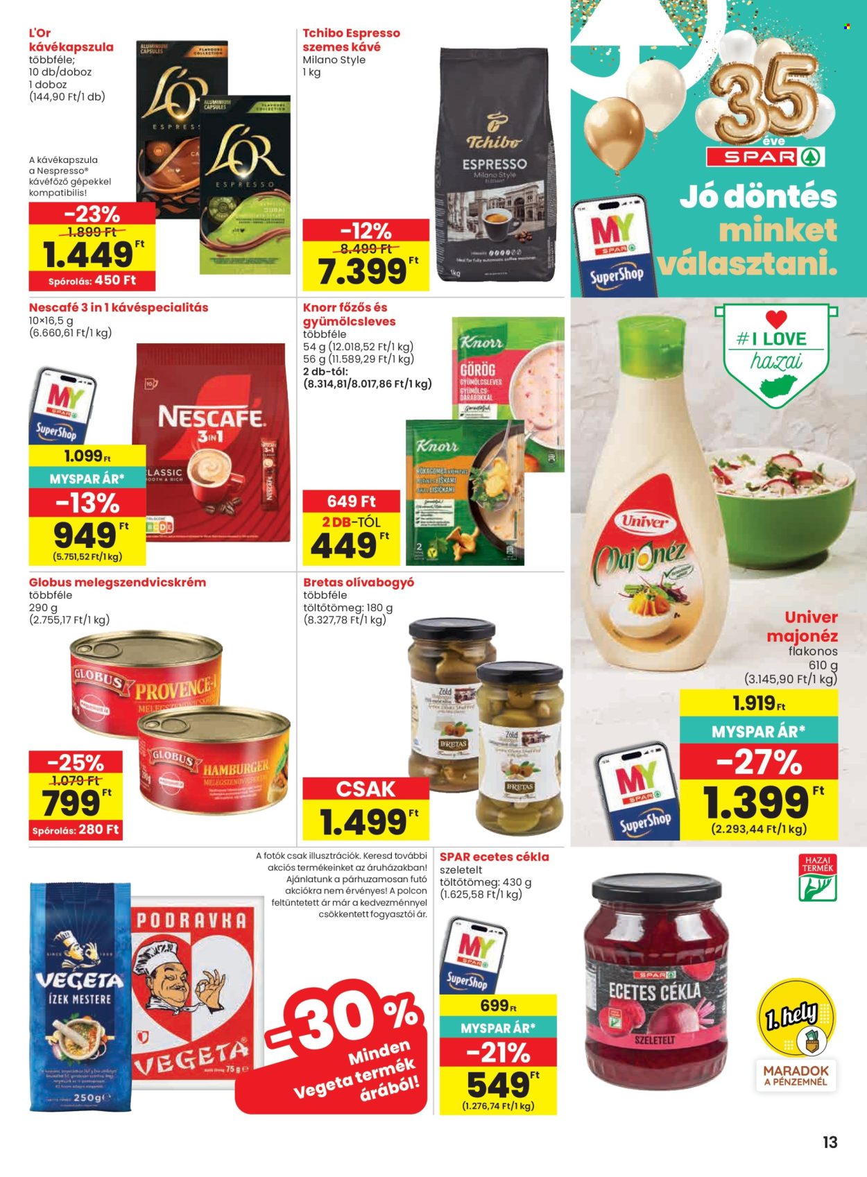 SPAR akciós újságok - 2026.06.25 - 2026.07.01. Oldal 13