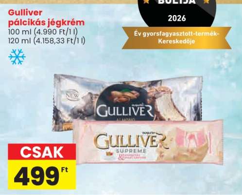 Gulliver pálcikás jégkrém