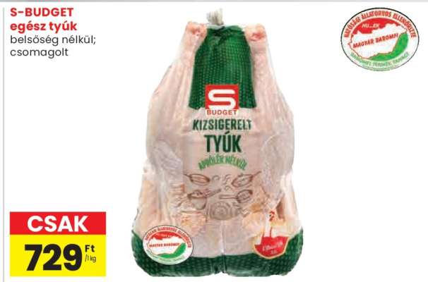 S-BUDGET egész tyúk