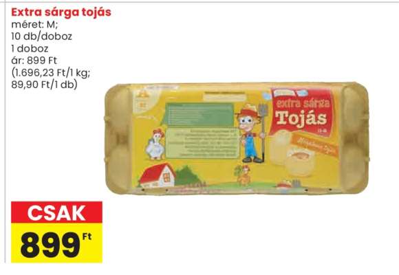 Extra sárga tojás