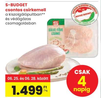 S-BUDGET csontos csirkemell