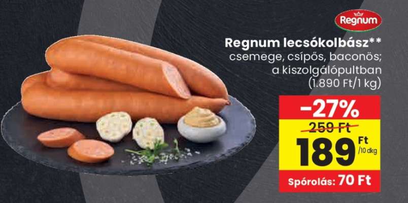 Regnum lecsókolbász