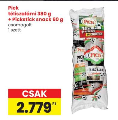Pick téliszalámi 380 g + Pickstick snack 60 g