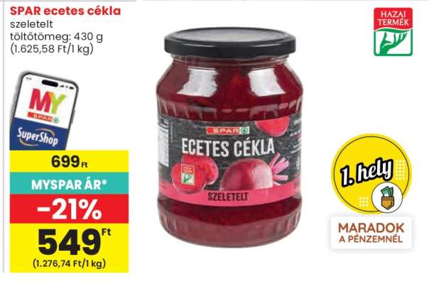 SPAR ecetes cékla