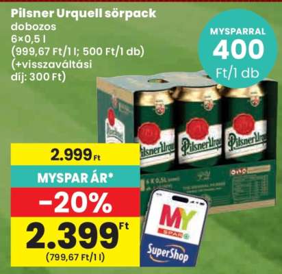 Pilsner Urquell sörpack