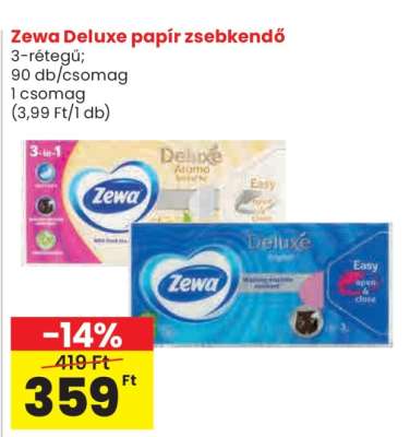 Zewa Deluxe papír zsebkendő