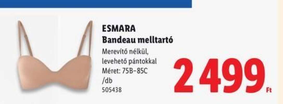 ESMARA Bandeau melltartó