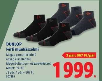 DUNLOP Férfi munkászokni