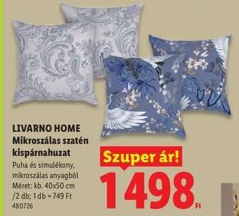 LIVARNO HOME Mikroszálas szatén kispárnahuzat