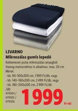 LIVARNO Mikroszálas gumis lepedő