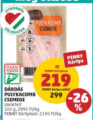 Dárdás Pulykacomb Csemege