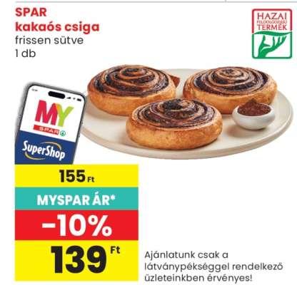 SPAR kakaós csiga