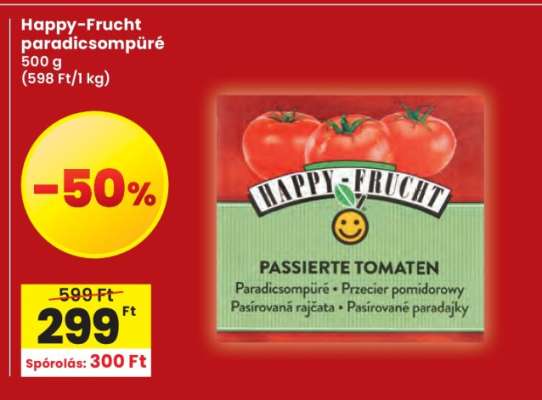 Happy-Frucht paradicsompüré