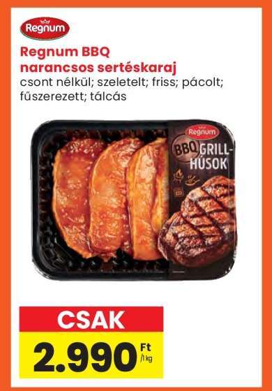 Regnum BBQ narancsos sertéskaraj