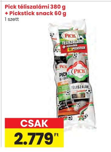 Pick téliszalámi 380 g + Pickstick snack 60 g