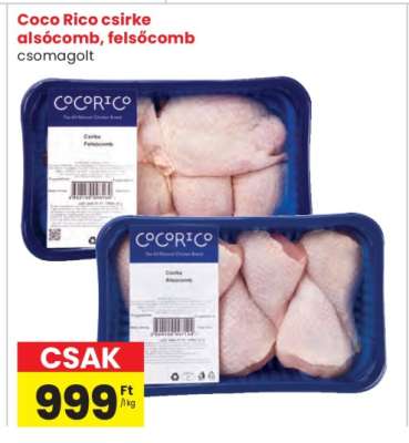 Coco Rico csirke alsócomb, felsőcomb