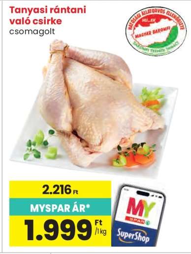 Tanyasi rántani való csirke