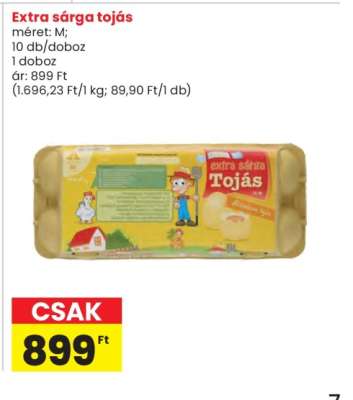 Extra sárga tojás