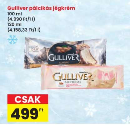 Gulliver pálcikás jégkrém