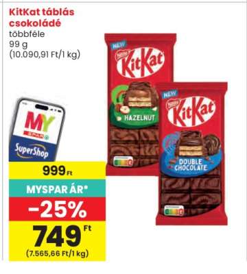 KitKat táblás csokoládé