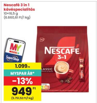Nescafé 3 in 1 kávéspecialitás