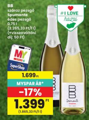 BB száraz pezsgő Spumante