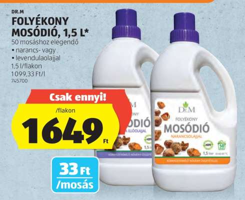 DR.M Folyékony mosódió, 1,5 L