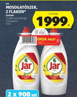 Jar Mosogatószer, 2 Flakon