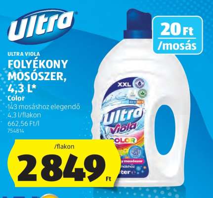 Ultra Viola Folyékony Mosószer, 4,3 L