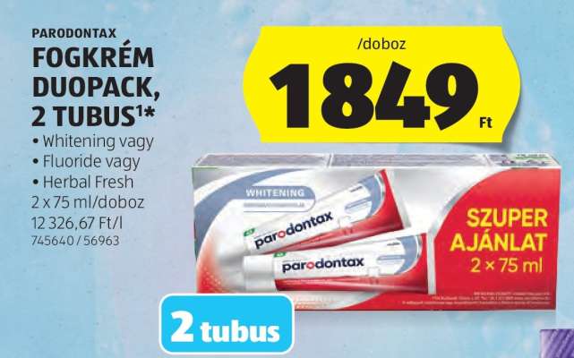 Parodontax Fogkrém Duopack, 2 Tubus