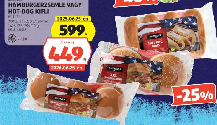 HAMBURGERZSEMLE VAGY HOT-DOG KIFLI