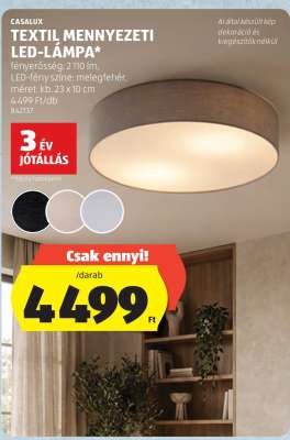 CASALUX Textil Mennyezeti LED-lámpa