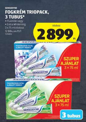Sensodyne Fogkrém Triopack, 3 Tubus