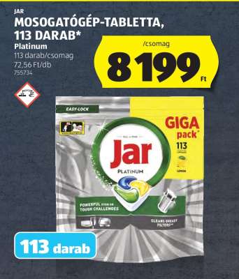Jar Mosogatógép-tabletta, 113 darab