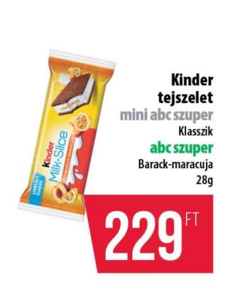 Kinder tejszelet mini abc szuper